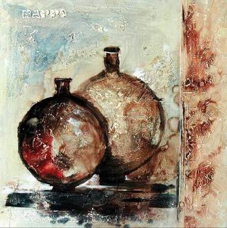 Textured Utensils oil painting